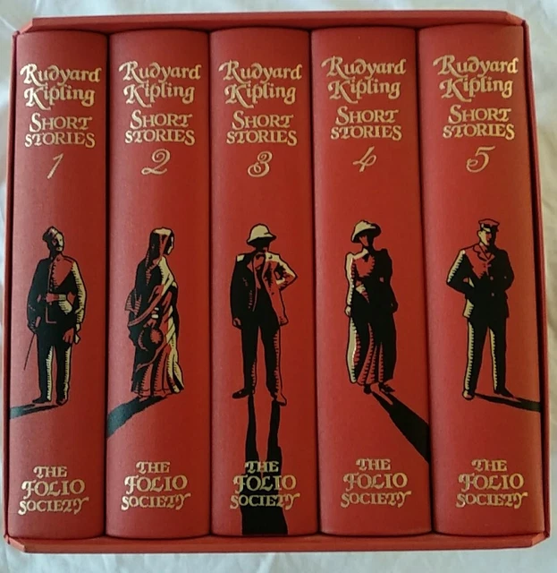 Rudyard Kipling short stories 5 volume hardback folio society box set collection