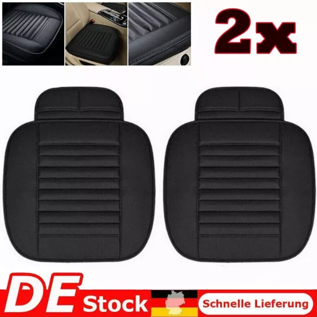 2x Universal Auto Vordersitz Sitzauflage Sitzbezüge Sitzkissen PU KFZ Sitzmatte