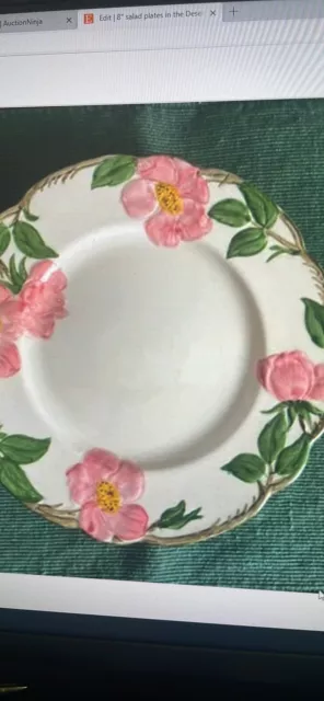 8 Franciscan Desert Rose Salad Plates 9.5”