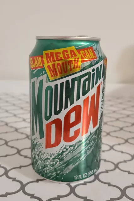 1997 Mountain Dew Soda Pop Can Empty Mega Mouth Slam Can