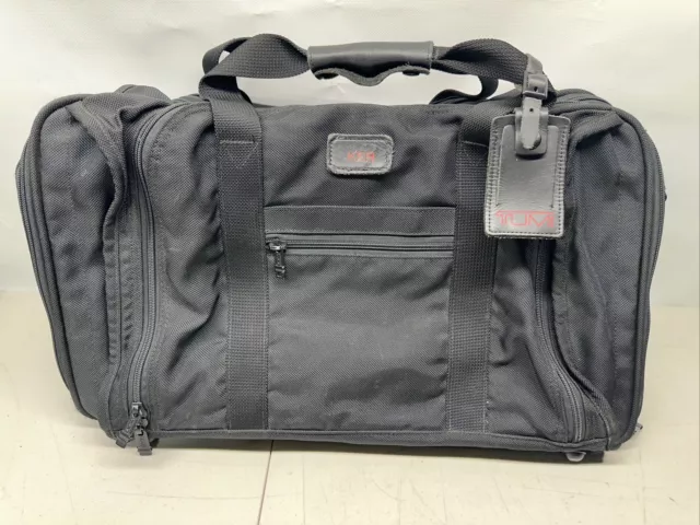 Vtg Tumi # 278 Black Ballistic Nylon 21” Carry-On Expandable Weekend Duffel Bag