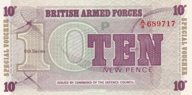 British Armed Forces Ten New Pence 6th Series UNC