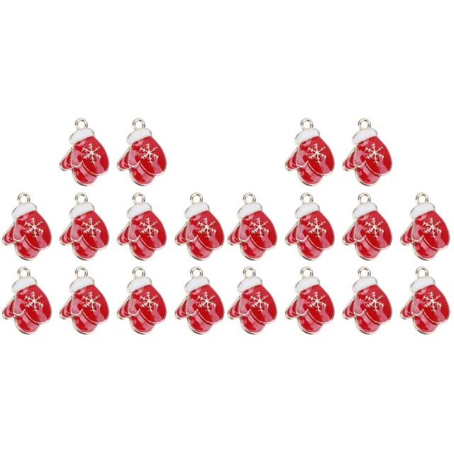 20 Pcs Necklace Making Charms Christmas Jewelry Enamel Bracelet Boots