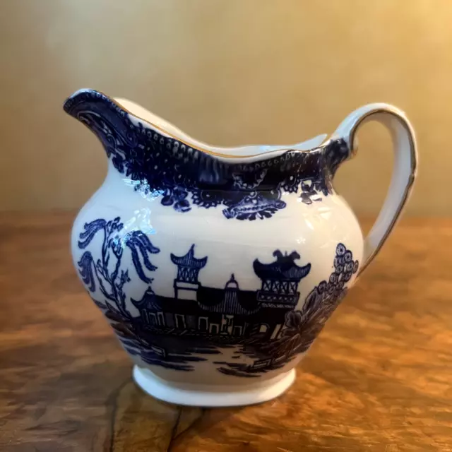 Vintage Burleigh Ware Willow Milk Jug