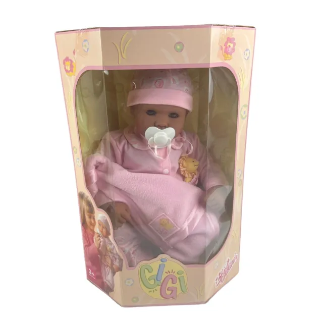 Zapf Creation Gigi Baby Doll Plush Lion Motif Pink Security Blanket African New