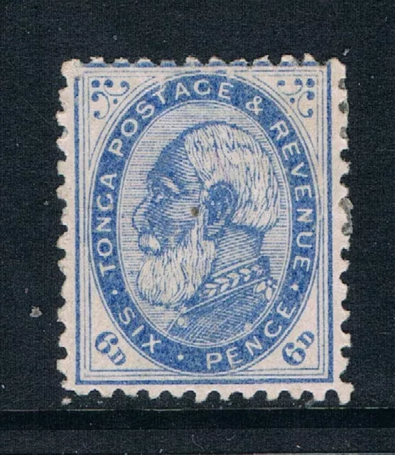 Tonga 1888 - 6d KGI Portrait - Dull Blue - 12x11½ - SC 3v [SG 3ab] MINT - B4