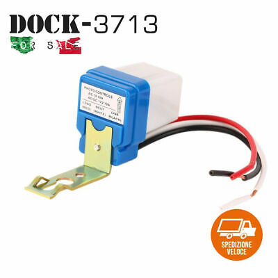 Bianca Interruttore sensore crepuscolare DC 12V 10A per Lampade faro faretto LED 