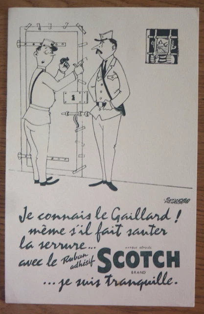 Buvard - Scotch  Je Connais Le Gaillard ! Prison - Bernard Aldebert Illustrateur