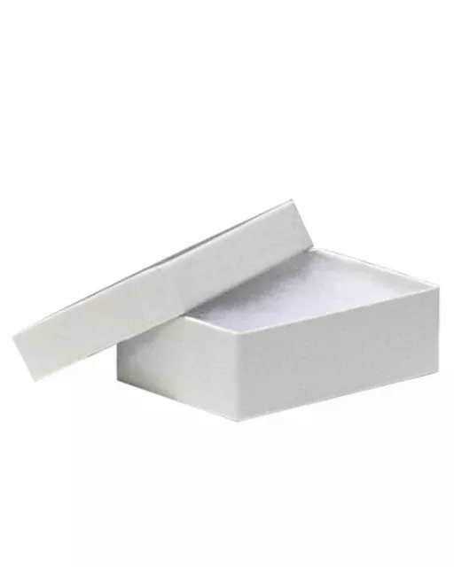 Cotton Filled Jewellery Boxes Extra Small White 50pcs CF32