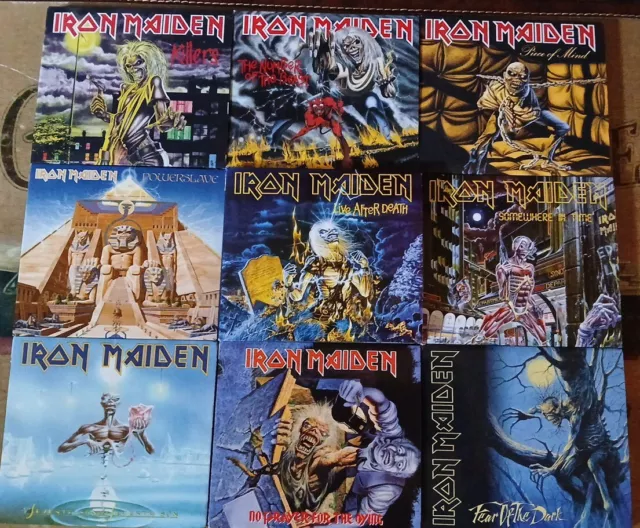 Lote de 9 CD Iron Maiden Bruce Martin Birch Era Studio Live Albums 2015 Remasters