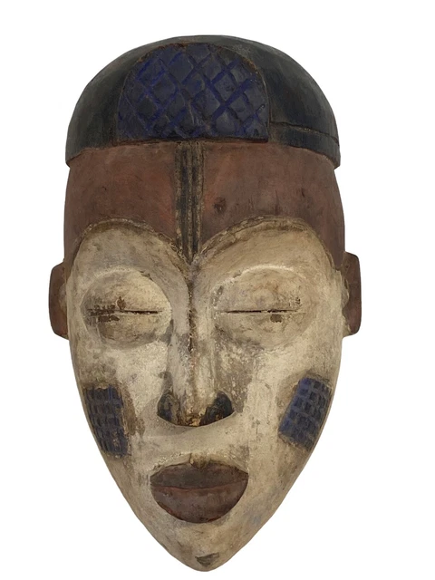 #5418 African Igbo male Mask Nigeria 15" H