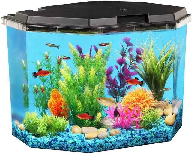 6.5-Gallon Aquarium Kit with Power Filter and LED Lighting Aquaview Fish Tank