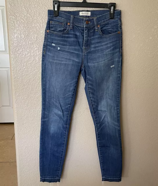 Madewell Jeans 9" High Riser Skinny Stretch Denim Blue Medium Wash Size 26