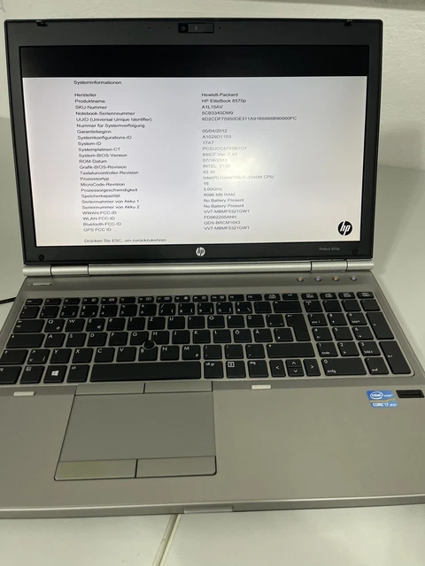 HP Elitebook 8570P