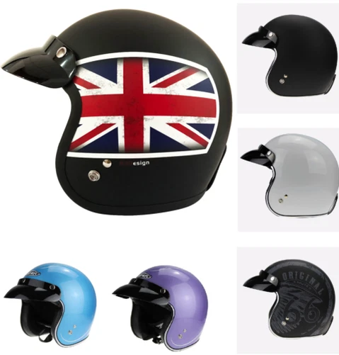 Casque Moto Viper RSV19 Ouvert (jet) - Design Union Jack - Homologué ECE - Intérieur Amovible Et Ventilé