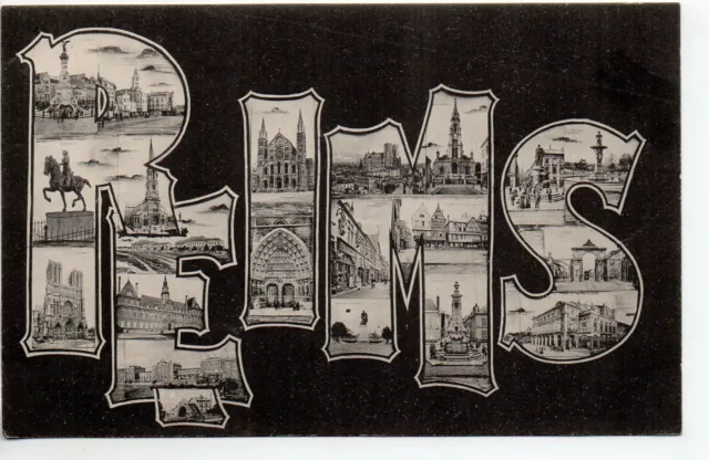 REIMS - Marne - CPA 51 - Cartes Souvenir - carte multi-vues