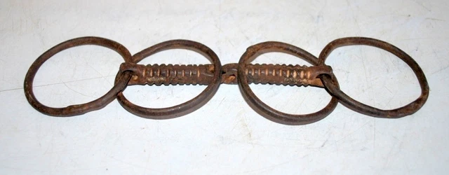 Vintage Iron Hand Forged Old Horse Bridle 1900's Collectible Harness Bit