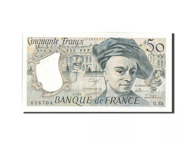 [#205646] Billet, France, 50 Francs, 50 F 1976-1992 ''Quentin de La Tour'', 1988