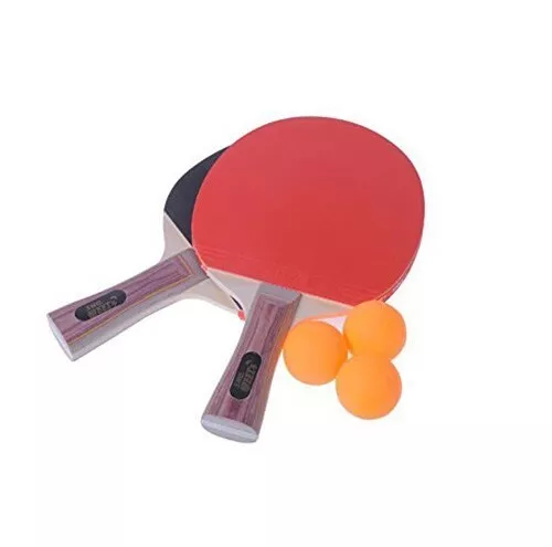 Table Tennis Rackets Set of 2 Table Tennis Bats & 3 Ping Pong Balls Pack of 1 AU