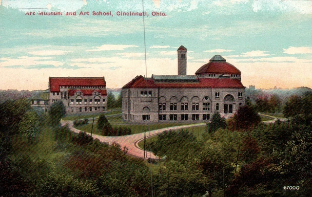 Postcard Divided Back Art Museum and Art School Building Cincinnati Ohio