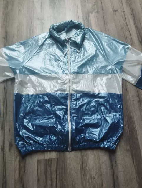 Vintage 80er Jahre  PVC Regenjacke Windbreaker Windjacke