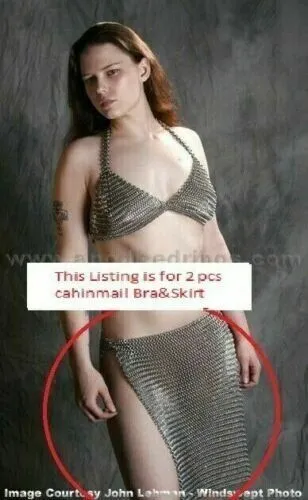 Aluminum | Medieval Knight | Chainmail Bra+Skirt | 10 mm | Aluminum Butted
