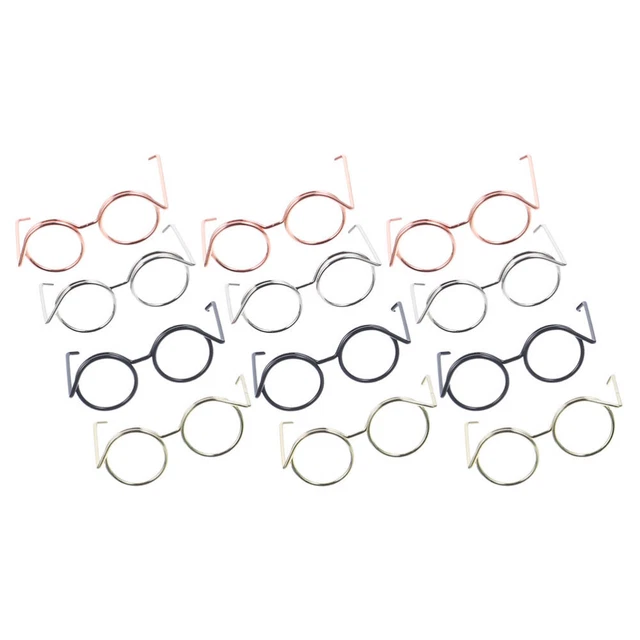 12 Pcs Mini Glasses Doll Dress Glasses Doll Eye Glasses Decorate