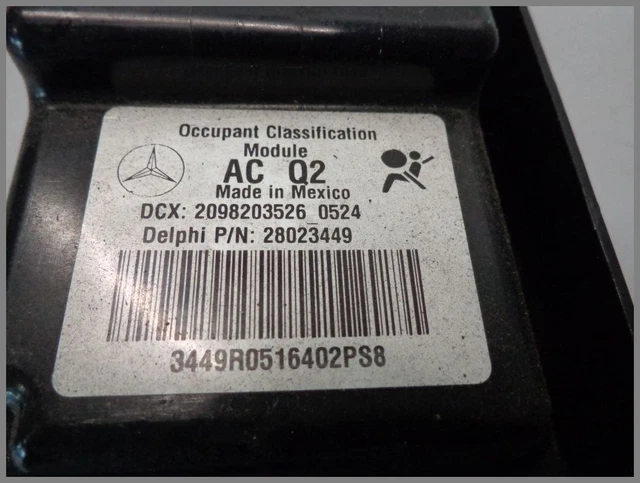 MERCEDES BENZ W209 CLK Sitz Vorne Rechts Sensor Modul 2098203526 Delphi