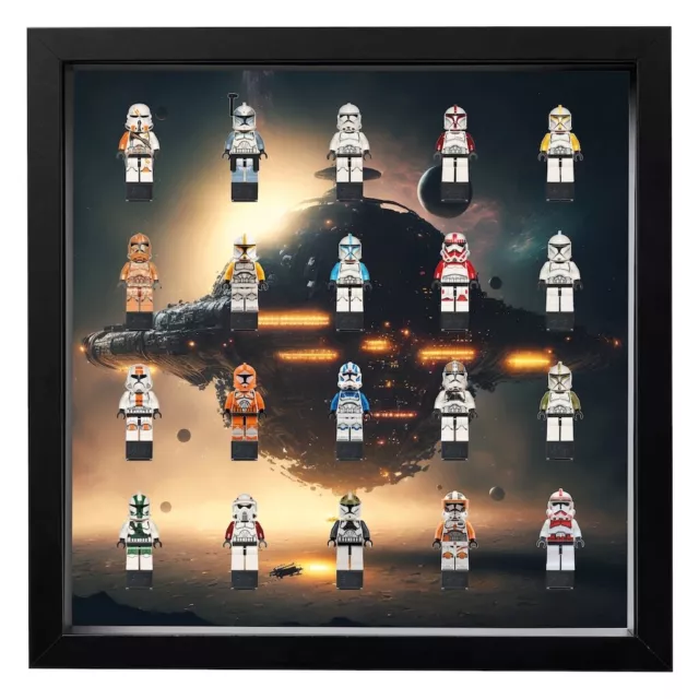 GetStones24 Bilderrahmen für LEGO® Figuren Vitrine für Star Wars Minifigs MF020