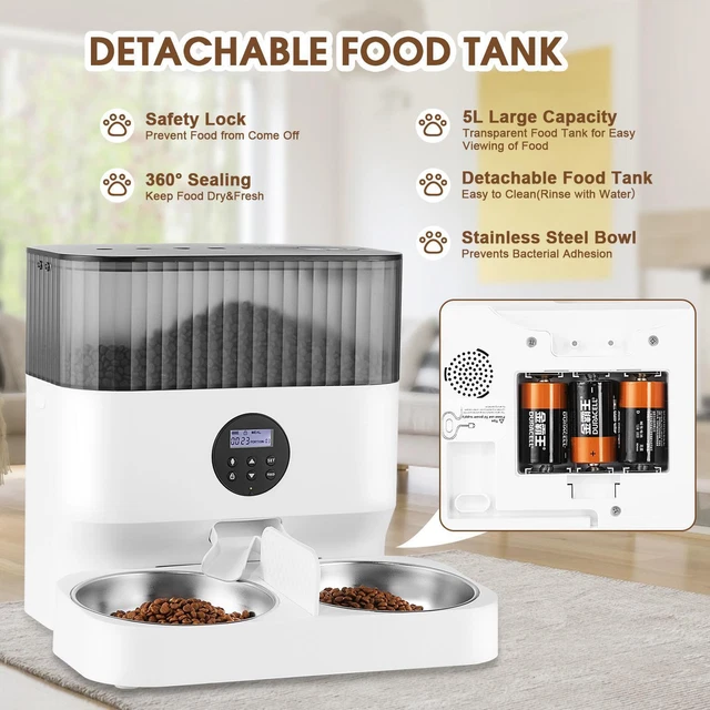 Futterautomat Automatischer mit LCD & Timer Futterspender Feeder für Katze Hunde