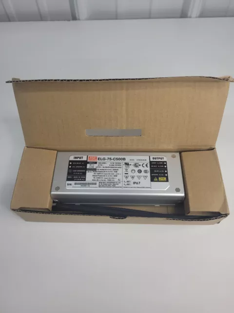 Mean Well ELG-75-C500B AC/DC LED Pwr Sply - Const Curr - 75W NEW IN BOX v10