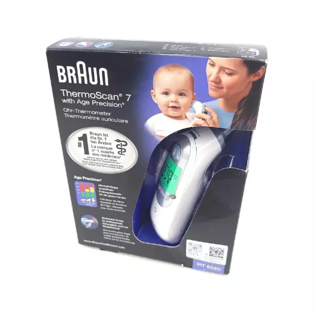 Braun ThermoScan 7 Ohrthermometer Age Precision Indikator Technologie Kinder Ges