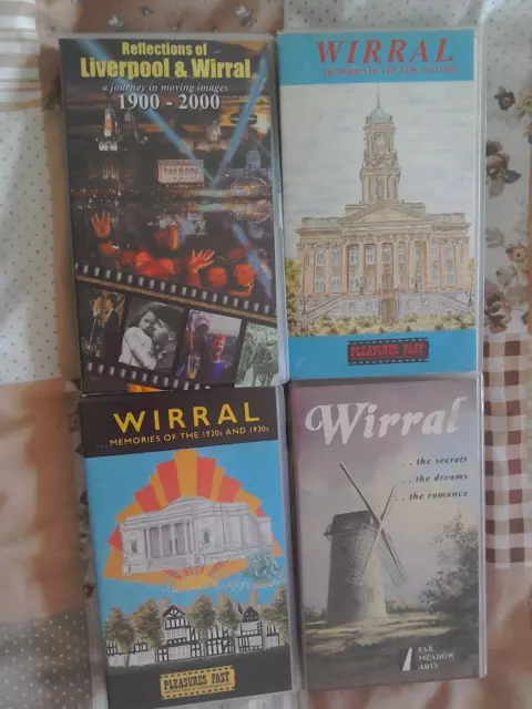 4 Assorted Videos Memories Of Wirral Plus Liverpool Good/Very Good Condition