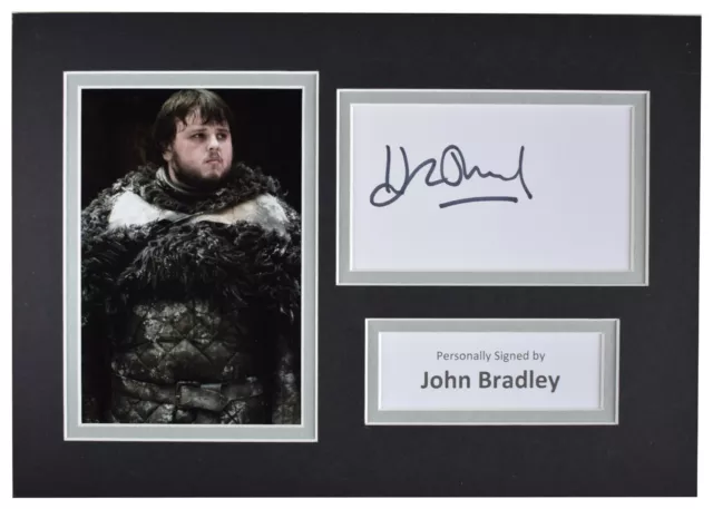 John Bradley Signed Autograph A4 photo display Game of Thrones GOT TV AFTAL COA