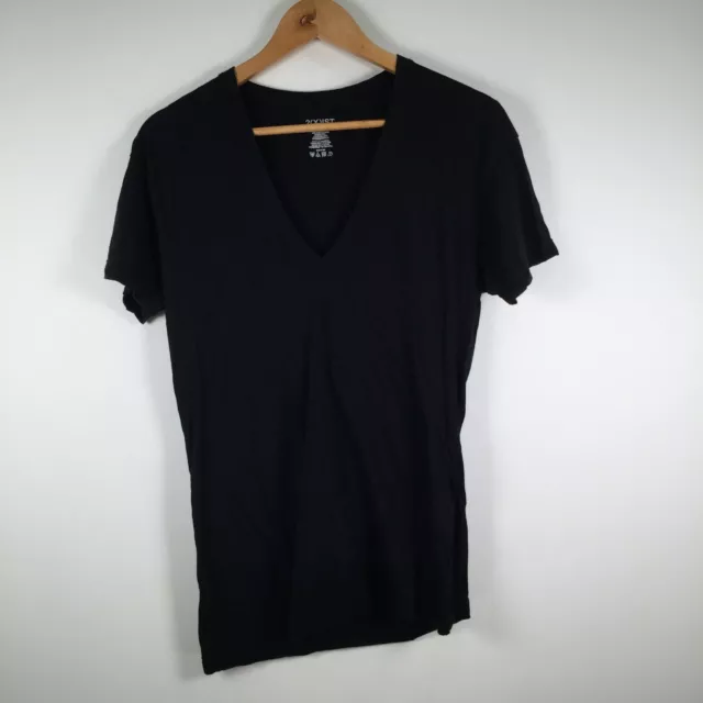 2Xist womens t shirt size M black V-neck short sleeve cotton 133.59