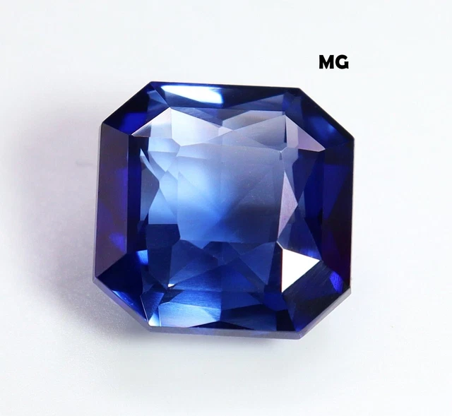 Sans Défaut 19.10 CT Naturel Kashmiri Saphir Bleu Carré AAA+ Desseré Gemme 3