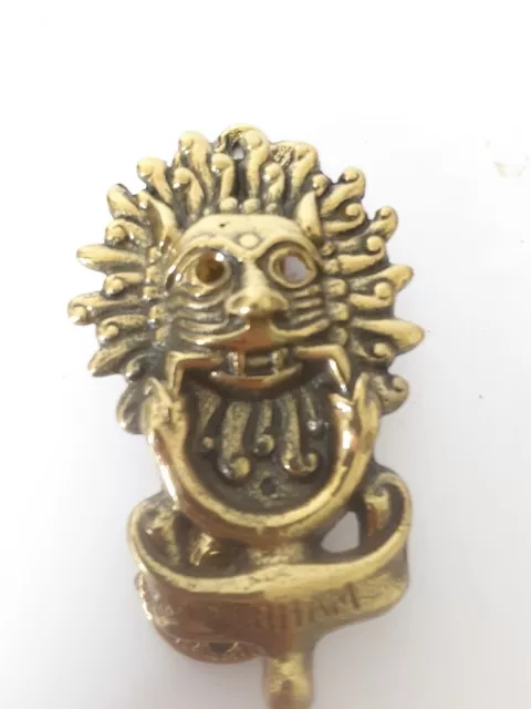 RARE!! Durham Brass Lion Door Knocker