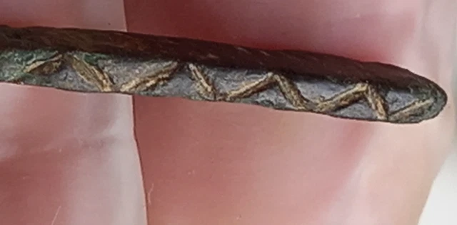 Celtic Saxon Viking bronze metal detector find detailed decorative, Loft Find