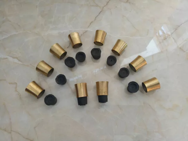 Lotto Di 10 Ottone Massiccio Ricambio Punta Per Walking Bastone / Canna Parte