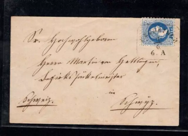 Österreich - Brief 10 Kr. in die Schweiz  1872   (BA-10)