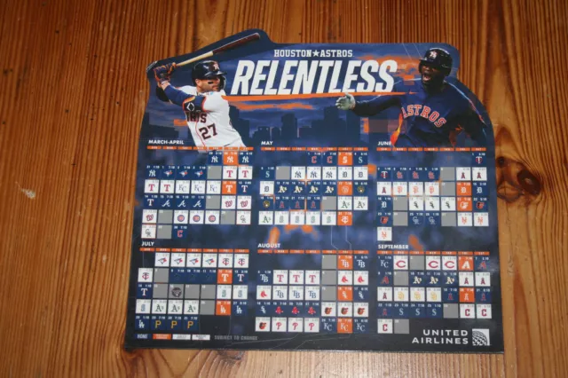 Houston Astros Kühlschrankmagnet Groß mit Spieplan dieser Saison