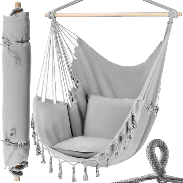 Hängesessel Hängestuhl 97x130cm Hängematte Indoor Outdoor bis 150 kg 20937