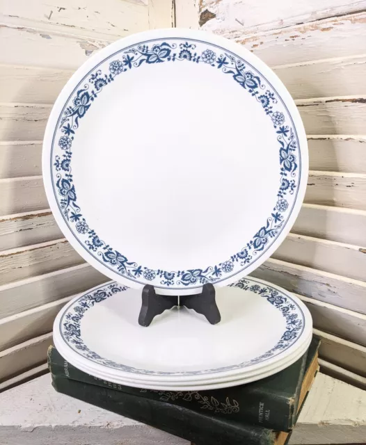 Set of 4 Vintage Corning Corelle Old Town Blue Onion 10.25” Dinner Plates