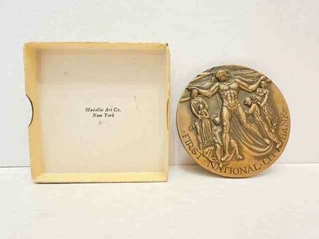 1962 USA FIRST National City Bank NEW YORK 150th Bronze Medal Coin