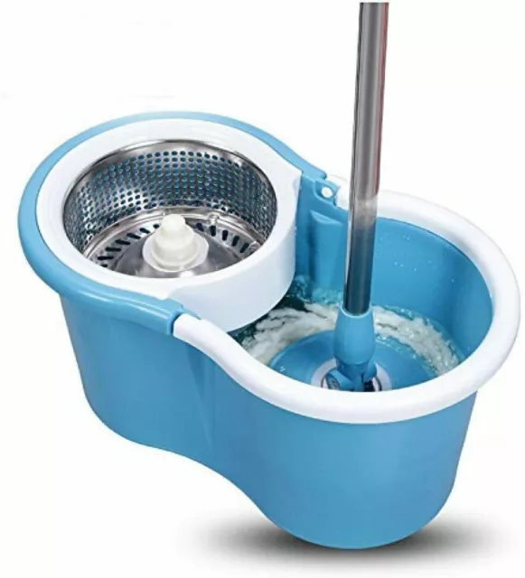 Seau Mop Microfibre Rotatif Panier Centrifuger Nettoyant de Sol 280