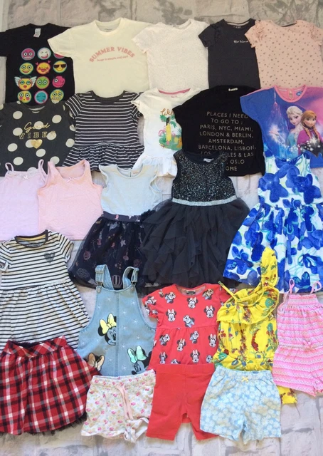Pacchetto vestiti per ragazze 3-4 anni Next TU ecc abito top pantaloncini tuta ecc