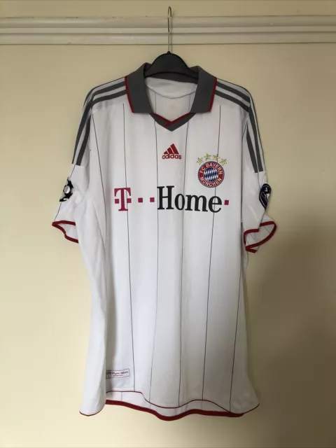 BAYERN MUNCHEN 2009/2010 AWAY FOOTBALL SHIRT CHAMPIONS LEAGUE Size XL