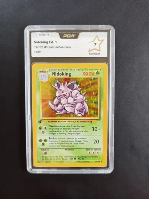 Pokemon Card Nidoking 11/102 Holo Edition 1 - Base Set - FR - PCA 7