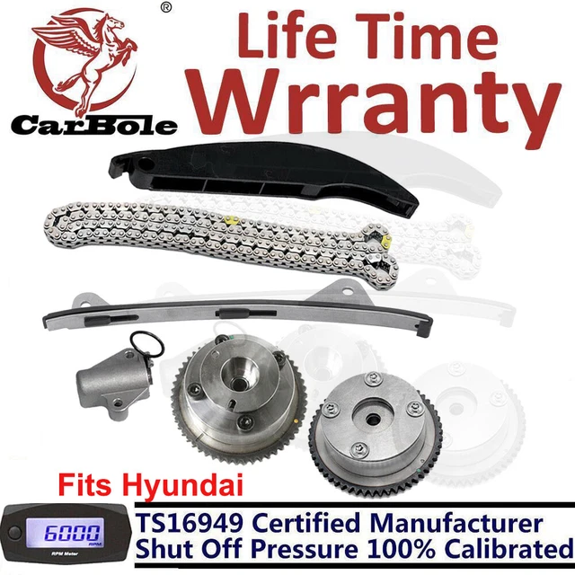 Kessocco CVVT Gear Set For Hyundai/Kia 3.3L 3.8L 2014-2019 - Intake & Exhaust, Replaces 24350-3CGA1, 24370-3CGA0