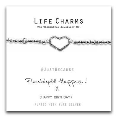 Life Charms Penblwydd Hapus Happy Birthday in Welsh